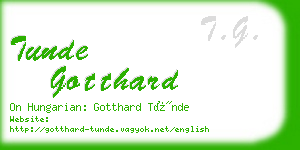 tunde gotthard business card